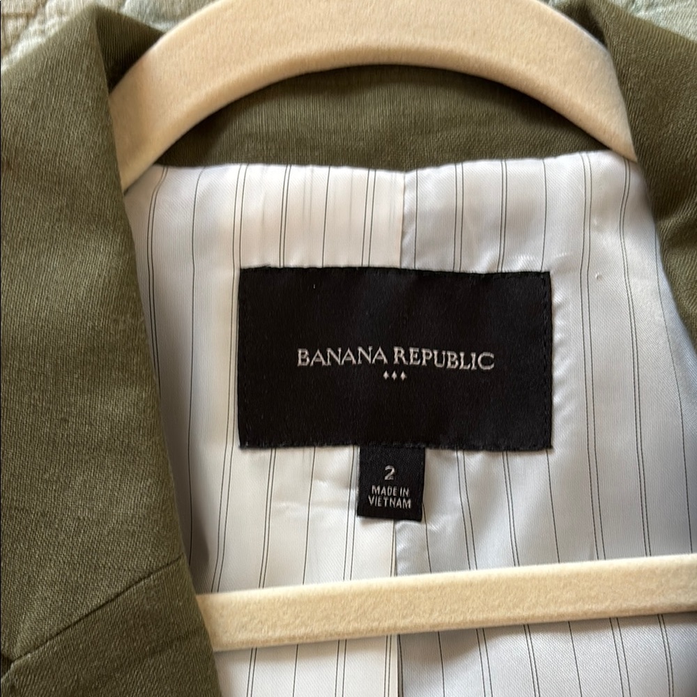 Banana Republic Green Linen Blazer - Picture 3 of 5